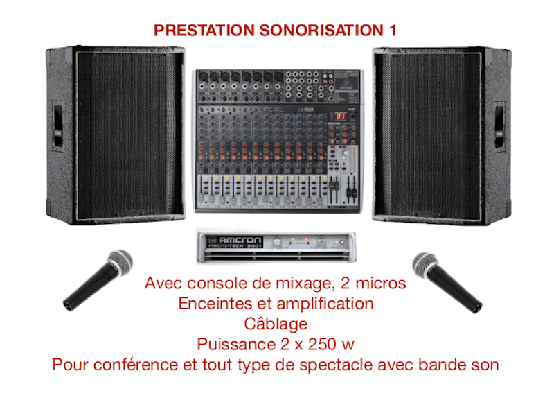 Sonorisation - Vente sono - Location matériel sonorisation location sono  éclairage scénique prestations